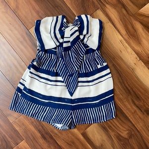 Blue and white Lulus romper